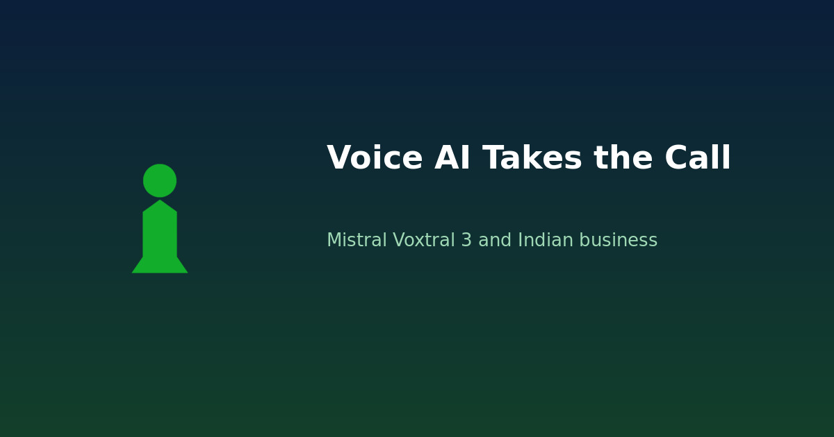 VAIR IT green i icon on a dark blue cover about Voxtral 3 voice agents